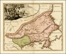 Bulgaria, Turkey and Greece Map By Johann Christoph Weigel