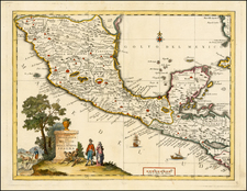 Mexico and Central America Map By Giambattista Albrizzi