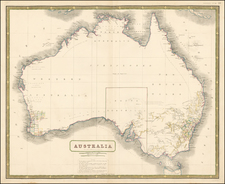 Australia Map By W. & A.K. Johnston