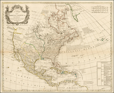 United States and North America Map By Jean Palairet / Louis Delarochette