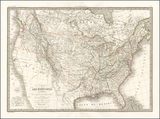 United States Map By Alexandre Emile Lapie