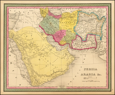 Central Asia & Caucasus and Middle East Map By Thomas, Cowperthwait & Co.