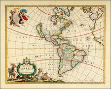 Western Hemisphere, South America and America Map By Johannes De Ram