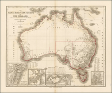 Australia Map By Heinrich Kiepert