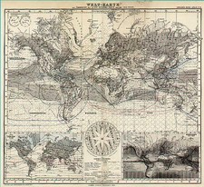 World and World Map By Adolf Stieler