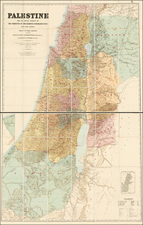 Holy Land Map By George Armstrong  &  Colonel Sir Charles W. Wilson