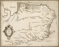 Brazil Map By Cornelis van Wytfliet