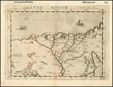 Middle East, Egypt and North Africa Map By Girolamo Ruscelli