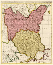 Romania and Turkey Map By Gerard & Leonard Valk