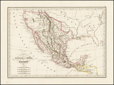 Texas, Plains, Southwest, Rocky Mountains, Mexico and California Map By Thierry