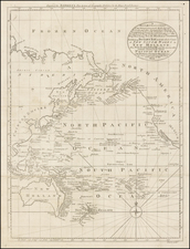 Alaska, China, Japan, Korea, Southeast Asia, Australia & Oceania, Pacific, Australia, Oceania, New Zealand, Other Pacific Islands, Russia in Asia, California and Canada Map By Emanuel Bowen