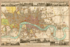 British Isles and London Map By Langley & Belch