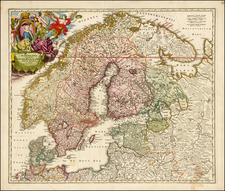 Russia, Baltic Countries and Scandinavia Map By Homann Heirs