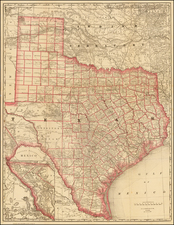 Texas and Southwest Map By William Rand  &  Andrew McNally