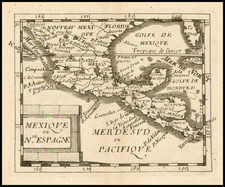 Mexico, Baja California, Central America and California Map By Pierre Du Val