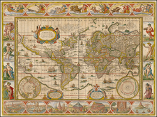 World and World Map By Willem Janszoon Blaeu