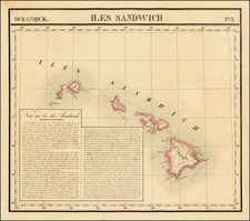 Hawaii and Hawaii Map By Philippe Marie Vandermaelen