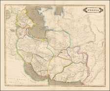 Central Asia & Caucasus and Middle East Map By Daniel Lizars