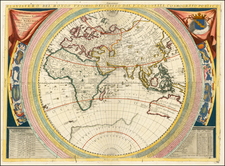 Eastern Hemisphere, Indian Ocean, Asia, Asia, Africa, Africa, Pacific and Australia Map By Vincenzo Maria Coronelli