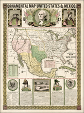 United States, North America and Mexico Map By Humphrey Phelps