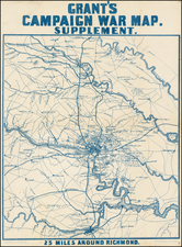 Virginia and Civil War Map By J.H. Bufford