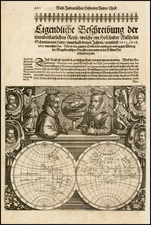 World, World, Title Pages and Portraits & People Map By Willem Janszoon Blaeu / Willem Schouten