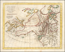 Polar Maps, Alaska, Russia in Asia and Canada Map By Denis Diderot / Gilles Robert de Vaugondy