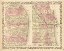 Midwest Map By G.W.  & C.B. Colton