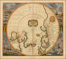 Northern Hemisphere, Polar Maps, Russia, Scandinavia and Canada Map By Frederick De Wit