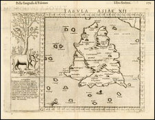 India and Other Islands Map By Girolamo Ruscelli