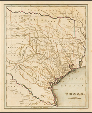 Texas Map By Thomas Gamaliel Bradford