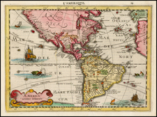 South America and America Map By Johannes Cloppenburg