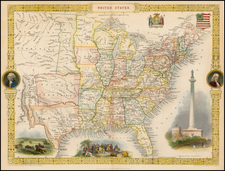 United States Map By John Tallis