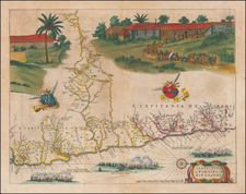 Brazil Map By Gaspar Barleus / Johannes Blaeu