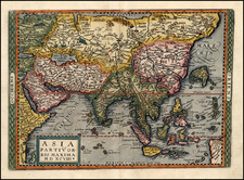 Asia and Asia Map By Matthias Quad / Johann Bussemachaer