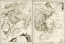 Asia, Asia, China, Korea, Southeast Asia, Australia & Oceania, Australia and New Zealand Map By Vincenzo Maria Coronelli