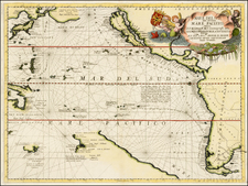 Australia & Oceania, Pacific, Australia, Oceania, New Zealand, Hawaii, Other Pacific Islands and California Map By Vincenzo Maria Coronelli