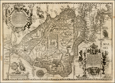 Central America, South America, Brazil and America Map By Jan Huygen Van Linschoten / John Wolfe