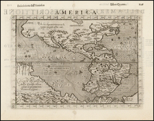 Western Hemisphere, South America, Australia and America Map By Giovanni Antonio Magini