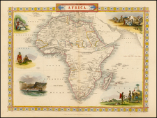 Africa and Africa Map By John Tallis