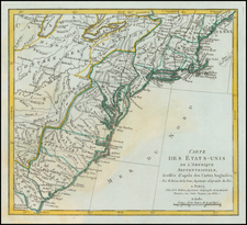 United States Map By Louis Brion de la Tour
