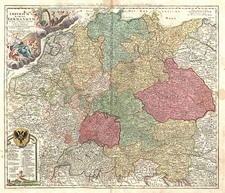 Europe, Netherlands, Austria, Baltic Countries and Germany Map By Johann Baptist Homann