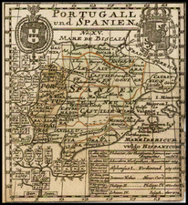 Spain and Portugal Map By Anonymous