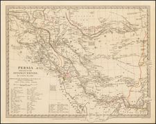 Central Asia & Caucasus and Middle East Map By SDUK