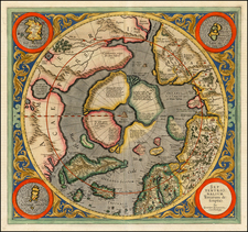 Northern Hemisphere, Polar Maps and Alaska Map By Gerard Mercator