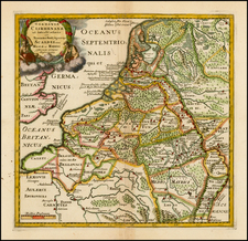 Netherlands and Germany Map By Philipp Clüver