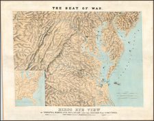 Mid-Atlantic, Southeast and Virginia Map By J. Schedler / Sarony, Major & Knapp