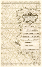 Spain and Portugal Map By Jacques Nicolas Bellin