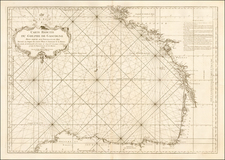 France and Spain Map By Jacques Nicolas Bellin