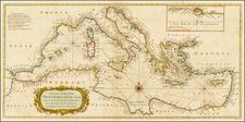 Mediterranean and Balearic Islands Map By Richard William Seale